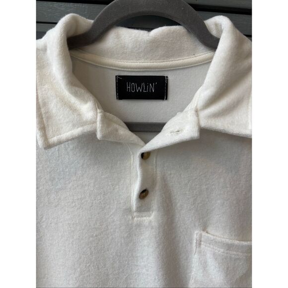 Howlin' Off-White Mr. Fantasy Polo, $175 Med G39 - Picture 3 of 8